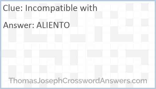 Incompatible with Answer