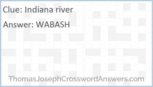 Indiana river Answer
