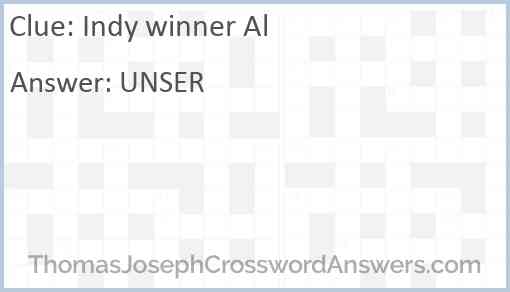 Indy winner Al Answer
