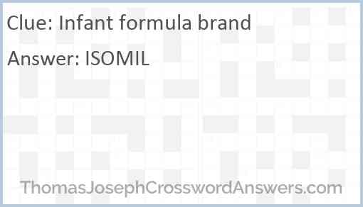 Infant formula brand Answer