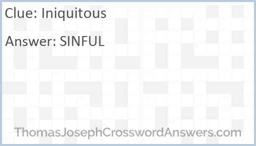 Iniquitous Answer