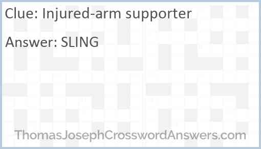 Injured-arm supporter Answer