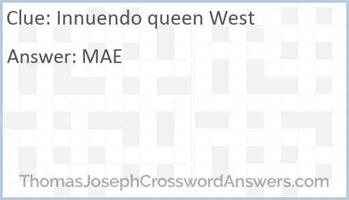 Innuendo queen West Answer