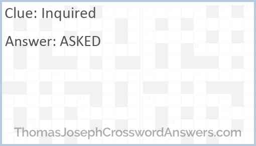 Inquired Answer