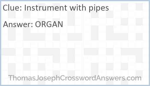 Instrument with pipes Answer