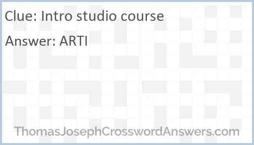 Intro studio course Answer