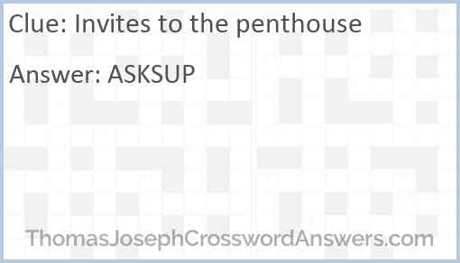Invites to the penthouse Answer