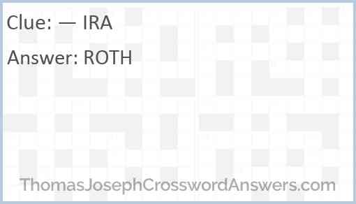 — IRA Answer