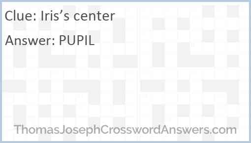 Iris’s center Answer