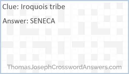 Iroquois tribe Answer