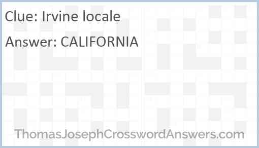Irvine locale Answer