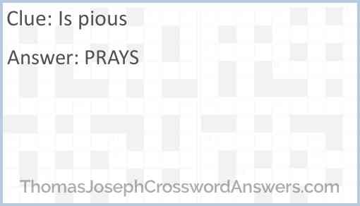 Is pious Answer