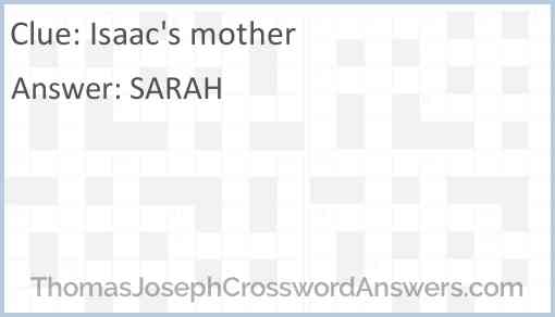 Isaac’s mother Answer
