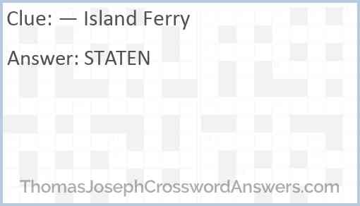 — Island Ferry Answer