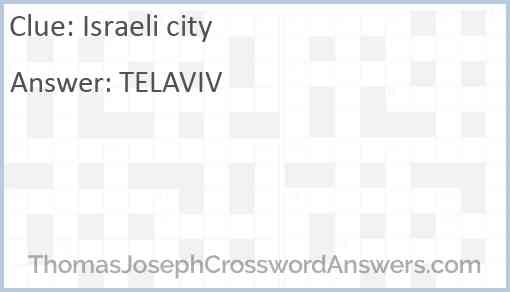 Israeli city Answer