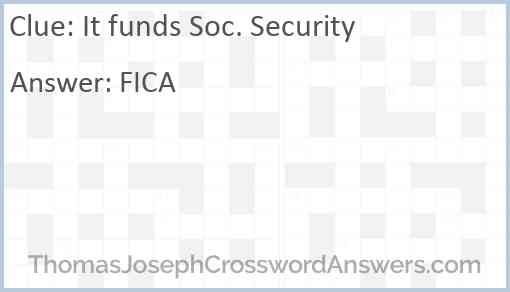 It funds Soc. Security Answer
