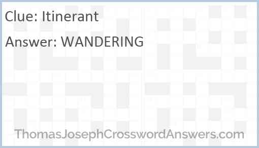 Itinerant Answer