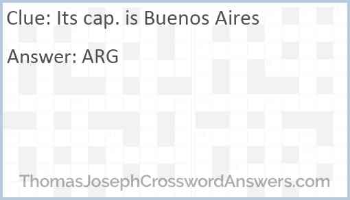 Its cap. is Buenos Aires Answer