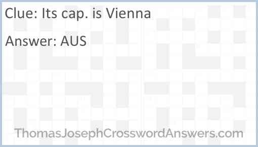 Its cap. is Vienna Answer