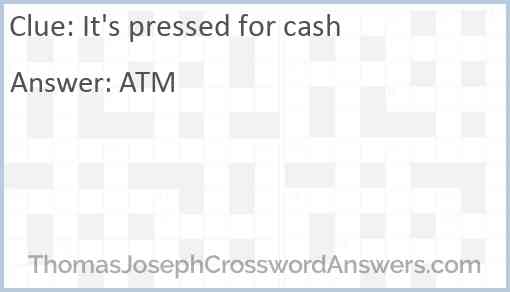It's pressed for cash Answer