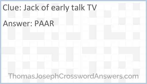 Jack of early talk TV Answer