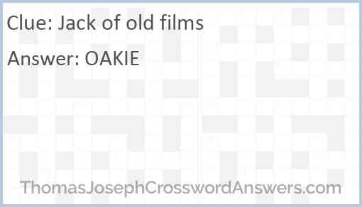 Jack of old films Answer