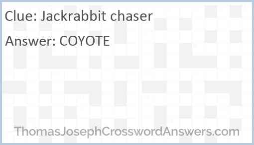 Jackrabbit chaser Answer