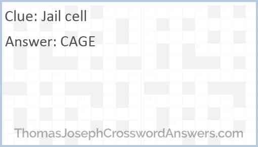 Jail cell Answer