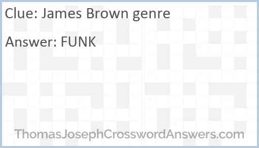 James Brown genre Answer