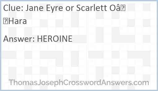 Jane Eyre or Scarlett O’Hara Answer