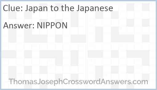 Japan to the Japanese Answer
