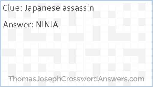 Japanese assassin Answer