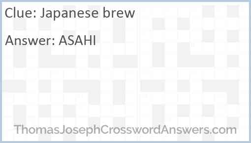 Japanese brew Answer