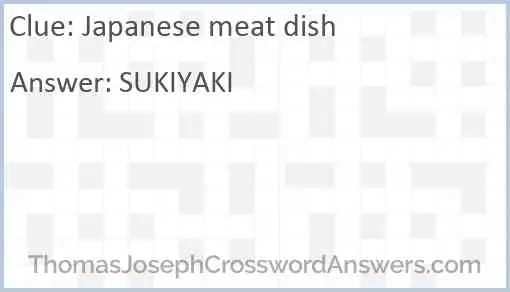 Japanese meat dish Answer