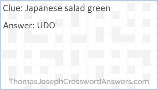 Japanese salad green Answer