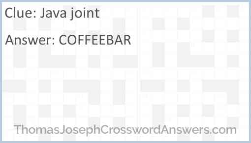 Java joint Answer