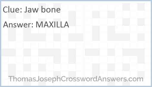 Jaw bone Answer