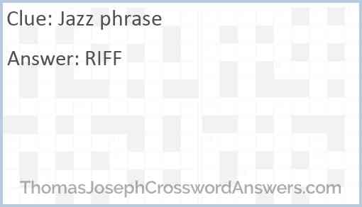 Jazz phrase Answer