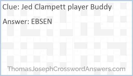Jed Clampett player Buddy Answer