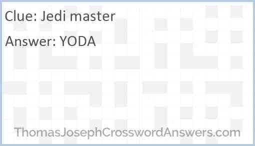 Jedi master Answer