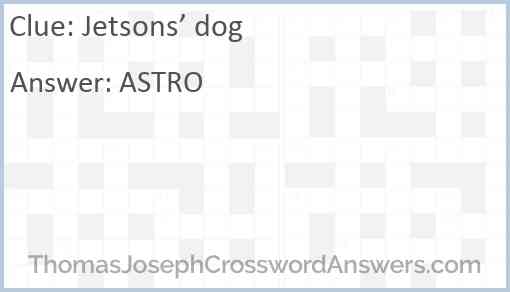Jetsons’ dog Answer