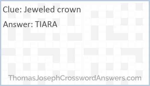 Jeweled crown Answer