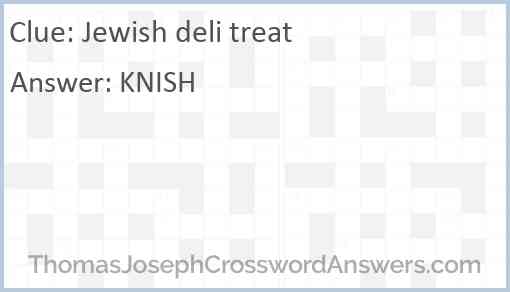 Jewish deli treat Answer