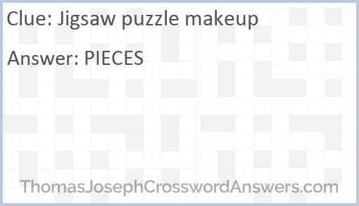 Jigsaw puzzle makeup Answer