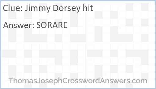Jimmy Dorsey hit Answer