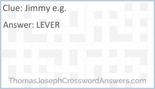 Jimmy e.g. Answer