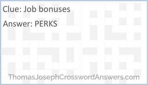 Job bonuses Answer