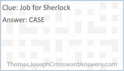 Job for Sherlock Answer