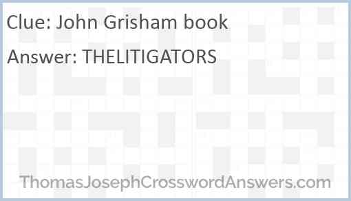 John Grisham book Answer