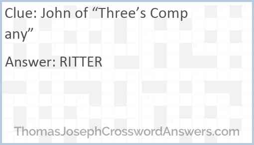 John of “Three’s Company” Answer